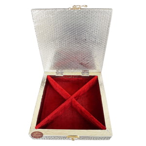Antique Flower Designed, Metal Finish, Wooden Handmade Jewelry Gift Box Flower